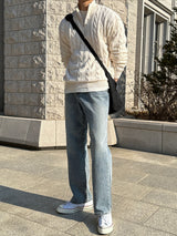 LMN ミュートワイドデニムパンツ / LMN Mute Wide Denim Pants (blue)