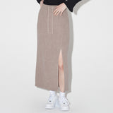Pigment Heavy Long Skirt [COCOA] (6618878312566)