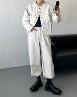スティッチクロップドジャケット / MG709,710 Stitch Cropped Jacket (2 colors)