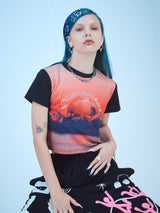 レッドムーンクロップTシャツ / RED MOON CROP T