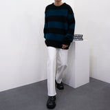 EVヘアーオーナメントストライプニット/EV Hair Ornament Striped Knitwear (3 colors)