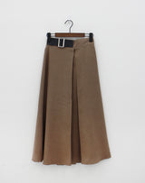 サイドベルトロングスカート / Side belt long skirt (2color)