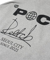 サイン_ロゴ フード スウェットシャツ/ Sign_Logo Hooded Sweatshirt GREY (6613177401462)