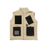 BLEND FLEECE VEST BEIGE / BLACK (4627776176246)