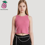 ワッフルクロップドノースリーブ/WAFFLE CROPPED SLEEVELESS
