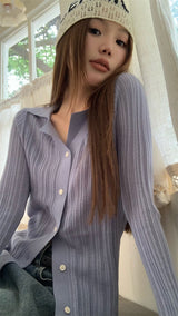 All-round knit cardigan