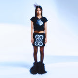 スリットグラフィックロースカート / 222 Slit graphic low skirt