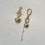 ハートアンドチェーンピアス / Heart and Chain Piercing - Gold Color