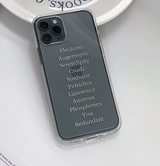 ユニークシンプルホワイトレタリングフォーンケース / Unique Simple White Lettering Phone Case