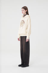ウィティーバニーブークレワーディングフーディー／WITTY BUNNY BOOKLE WORDING HOODIE [IVORY]