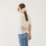 BASIC SHIRRING HAIR BAND (IVORY) (6579680542838)