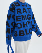 Lettering Pattern Knit Top(3 color) (6596178313334)
