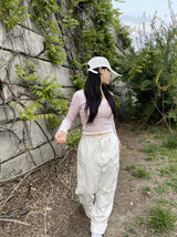 ステッチワイドコットンカーゴパンツ / Stitch Wide Cotton Cargo Pants