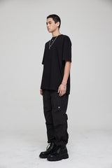 mii ロゴオーバーサイズTシャツ / mii LOGO OVERSIZED T-SHIRT BLACK