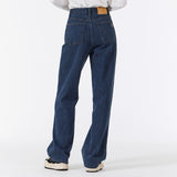 Womans Signature Stud Wide Fit Denim Pants Dark Indigo