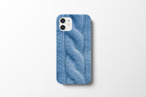 (06 sky blue) Twisted Knitted matte phone case