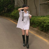 [Bellide made/Short, Long] キャンディ半袖シャツドレス