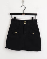 ティートンレトロポケットミニデニムスカート/Teaton Retro Pocket Mini Denim Skirt