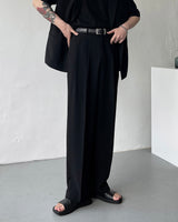 CR スローリネンワイドスラックス / CR Slow Linen Wide Slacks (2 colors)