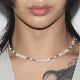 エリエル パールボール キュービック ネックレス/Yeriel Pearl Ball Cubic Necklace