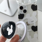 [Bead]Black Bigmochi Rabbit Magsafe Phone Case Tok Set