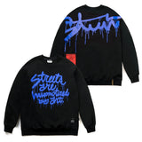 DRIP OVERSIZED HEAVY SWEAT CREWNECK PURPLE GRAY / BLACK (6609542545526)