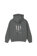 0 4 oversize ruffle hoodie - DARK GREY (4642323431542)