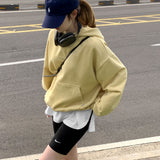 [BELLIDE MADE] Loose fit point embroidered hoodie