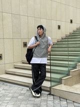 サマーナイロンフードベスト / Summer nylon hood vest 5color