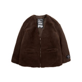 [UNISEX] Reversible Padded Cardigan Coat (Brown) (6656655294582)