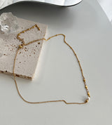 イノセントパールハートツーウェイネックレス/go Innocent pearl heart two-way y guest look necklace(Gold color)
