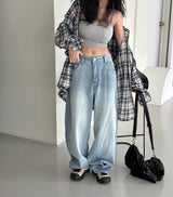 [UNISEX] String checkered shirt