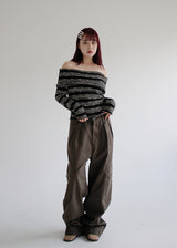 アリエルオープンショルダーニット/Ariel open shoulder knit
