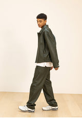 ラムスキンオーバーフィットボンバージャケット/LAMSKIN OVERFIT BOMBER JACKET