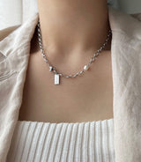 huu サージカルスチールヒップフレッシュウォーターパールボールド3ウェイネックレス / huu Surgical Steel Hip Fresh Water Pearl Bold Three-Way Necklace