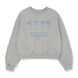 Flower Hand Graphic Sweatshirt [GREY] (6674519523446)