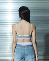 basic bra top - light grey