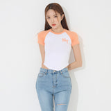 NNYラグランクロップTシャツ/TOP(9246) NNY Nagran Crop Tee
