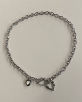 ウィンクルハートトグルバーネックレス / winkle heart toggle bar necklace
