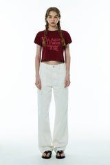 パニーノクロップTシャツ/PANINO CROP TEE [BURGUNDY]