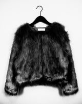 フラミンゴクロップファージャケット/Flamingo Crop Fur Jacket (3color)