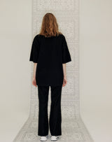 YELLOW TAP OVERSIZED T-SHIRT BLACK (6691422273654)