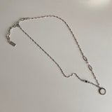 bjj ダブルサイドマザーオブパールオニキスコインビーズネックレス/bjj Double-sided mother-of-pearl onyx Coin Beads Necklace
