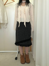 tassel midi skirt