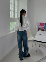 サテン ヴァーシティ ブルゾン / Satin varsity blouson (3color)