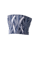デニムジャカードカップチューブトップ/Denim jacquard cap tube top (navy)