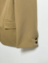 [Tie set] Oversized Collarless Jacket Belt Jacket Loose Fit V-Neck Seasonal Switch Spring Outerwear