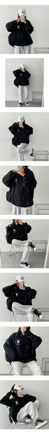 Flowing Heart Boxy Hoodie