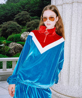 0 3 velvet training zip-up top - SKY BLUE (4591690907766)