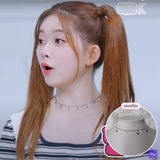 [Aespa Karina Necklace] Little Stars Choker Necklace - Silver Color
